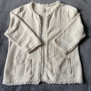 Cream brand Women's Open Front Sweater / Nehru  Cardigan XL